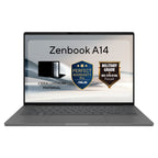 لابتوب ASUS Zenbook A14، Snapdragon X X1-26، رام 16GB، SSD ، شاشة 14" WUXGA، Windows 11، UX3407QA-QD155W، رمادي Iceland