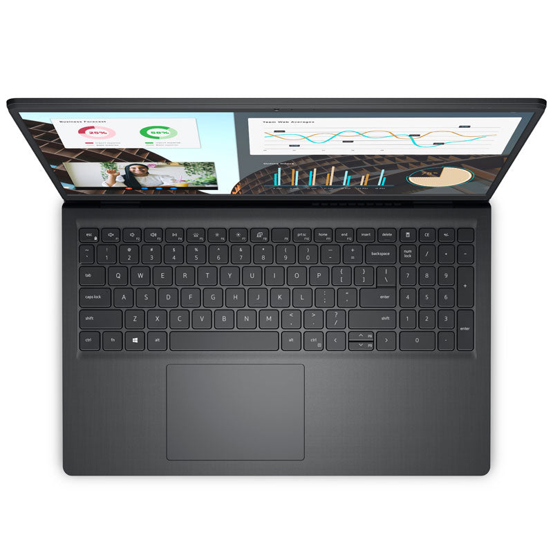 ديل فاسترو 3530 بمعالج Intel® Core™i7-1355U، ذاكرة RAM سعة 8 جيجابايت، هارد ديسك SSD سعة 512 جيجابايت، دقة UHD 15.6 بوصة FHD أسود