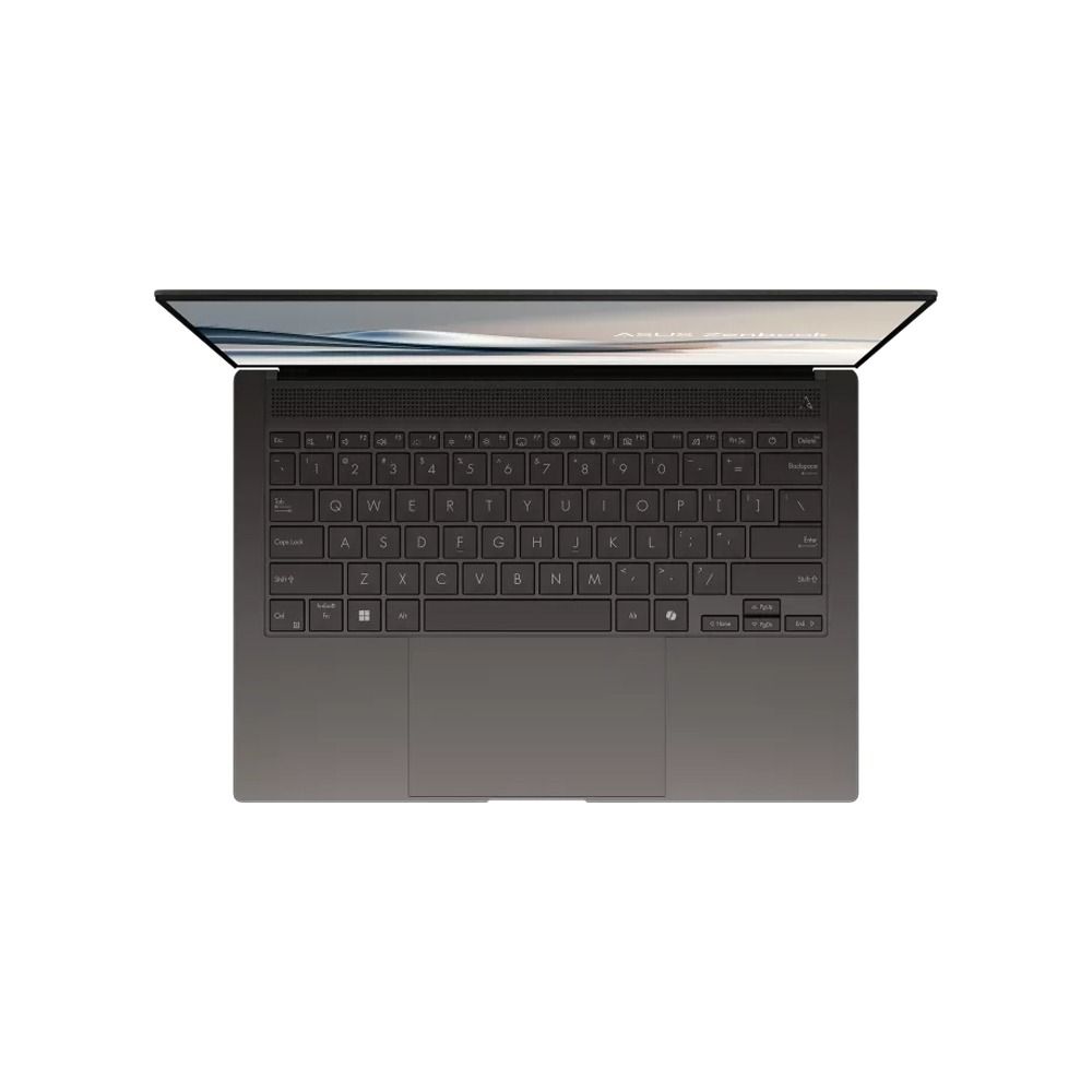لابتوب ASUS Zenbook S 14 معالج Intel® Core™ Ultra 7 355، ذاكرة 32 جيجابايت، سعة 1 تيرابايت SSD، بطاقة Intel® Graphics، شاشة 14 بوصة 3K OLED، ويندوز 11، رمادي Antrim